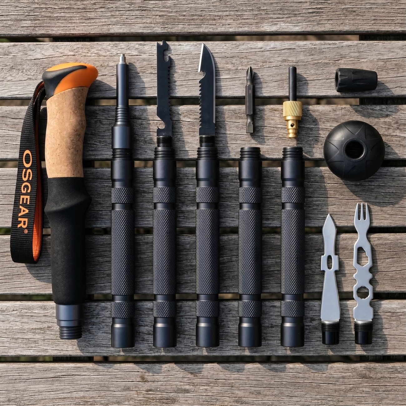 All 14 TrailGuard tools and components laid out