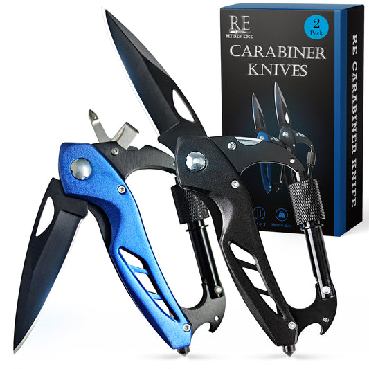 REFINED EDGE 2-Pack Carabiner Knives with RazorEdge™ Blade