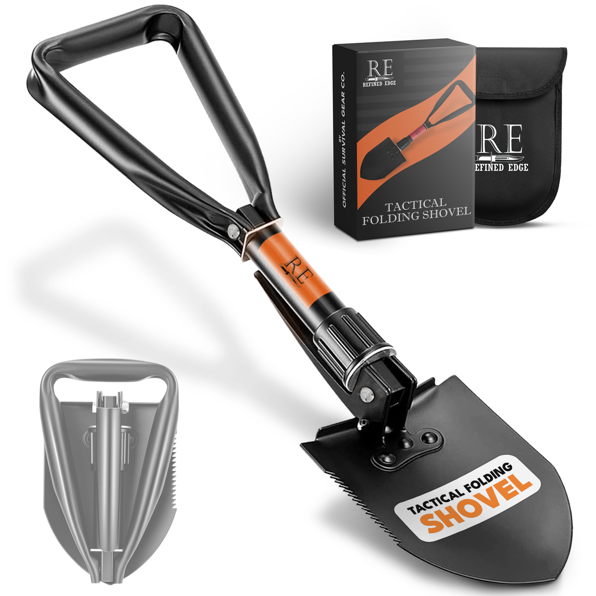 Folding tactical shovel included free with the TrailGuard bundle
