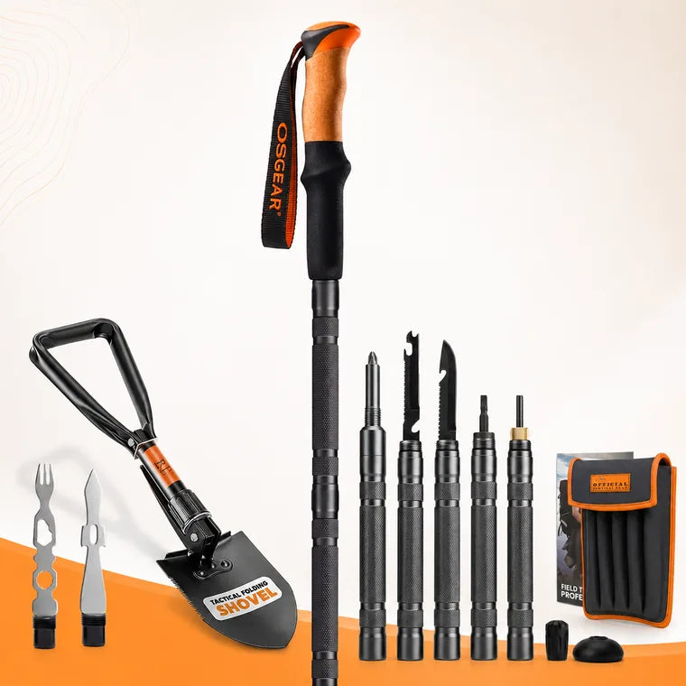 TrailGuard with all 14 tools and the free folding shovel